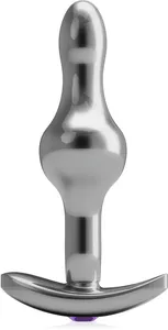 Smukły korek stalowy plug analny z ozdobnym kryształem - 70213602